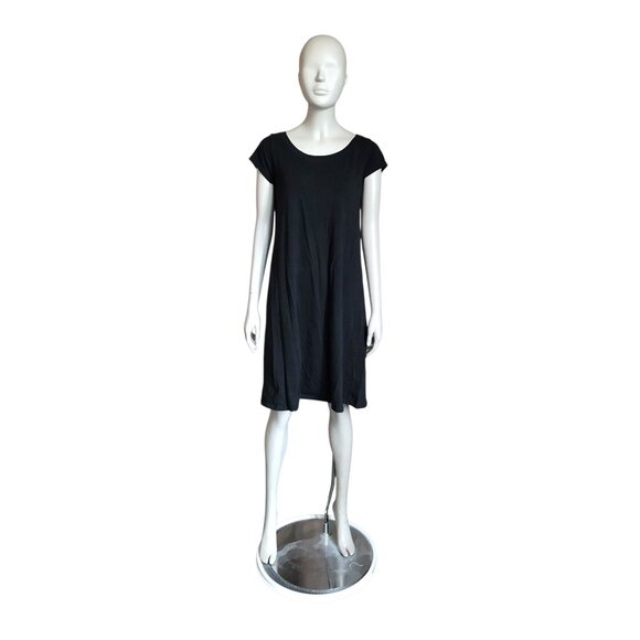 Eileen Fisher Black Short Sleeve Dress - Picture 1 of 6